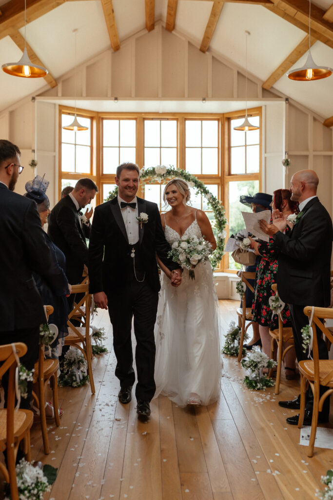 Wedding Ceremony at Hyde House by Cotswolds wedding photographer