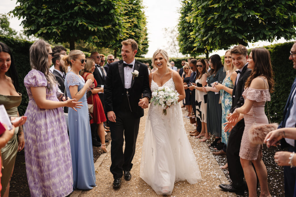 Confetti Photo at Hyde House Cotswolds wedding venue