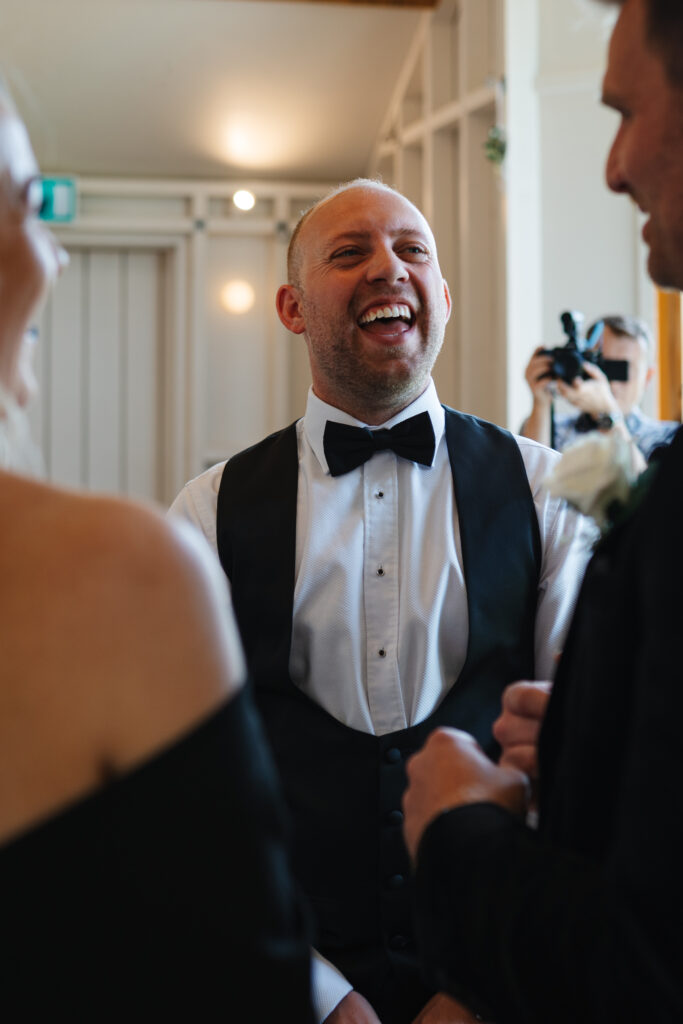 Wedding Ceremony at Hyde House by Cotswolds wedding photographer