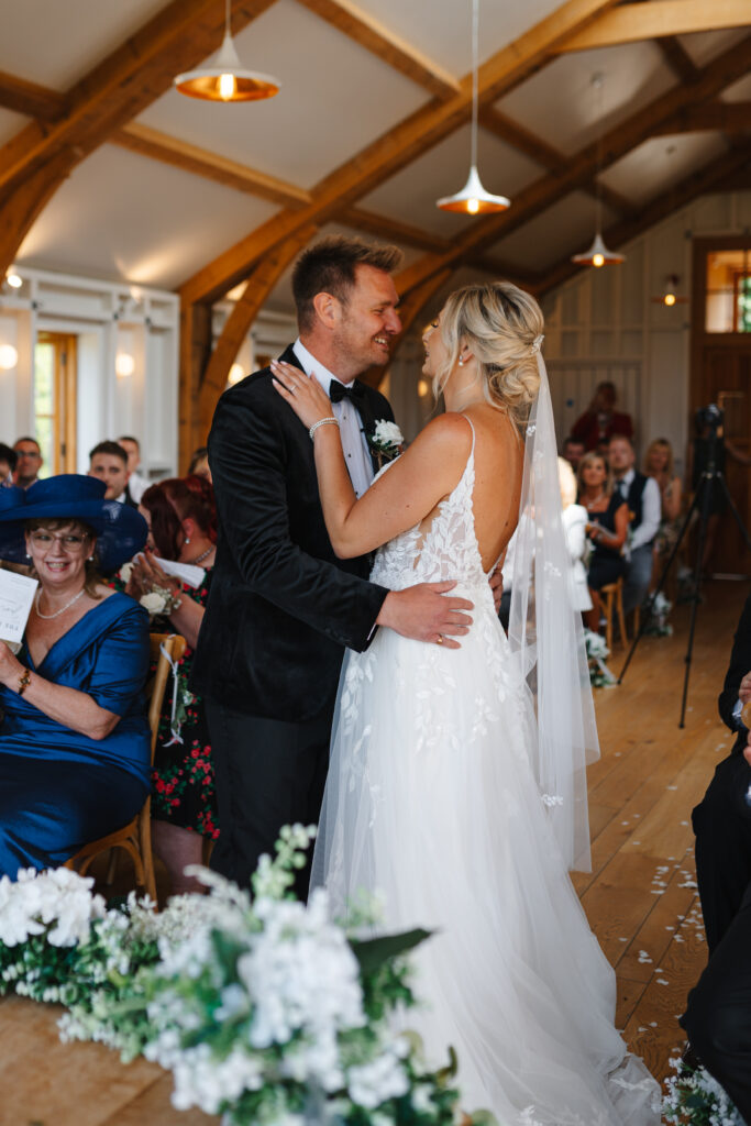 Wedding Ceremony at Hyde House by Cotswolds wedding photographer