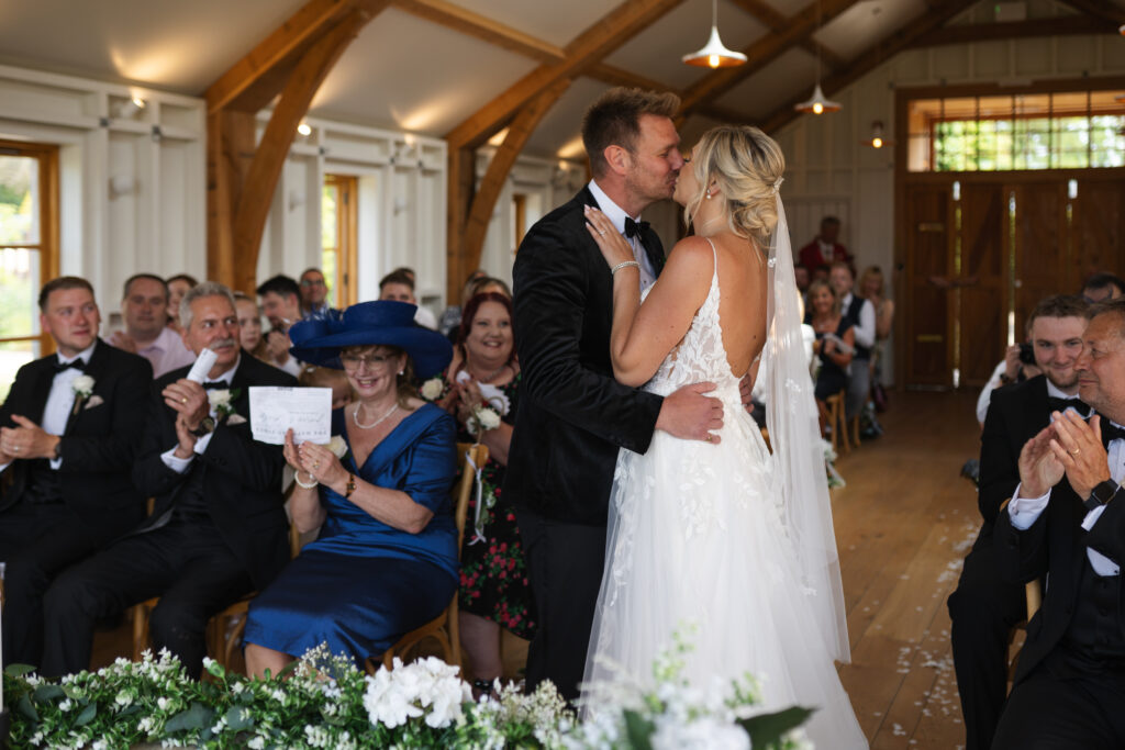 Wedding Ceremony at Hyde House by Cotswolds wedding photographer