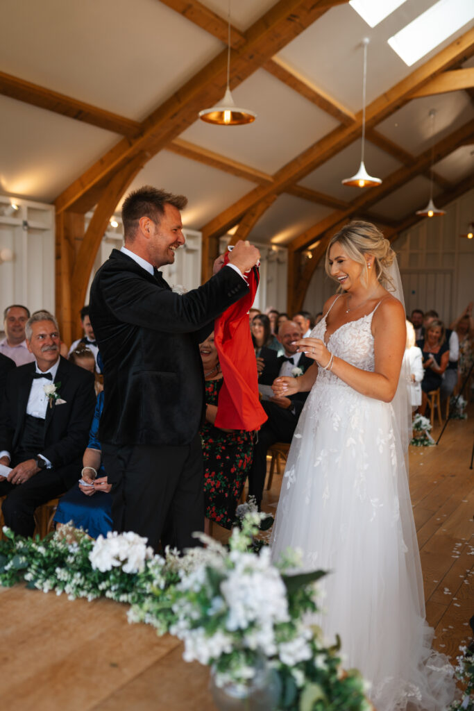 Wedding Ceremony at Hyde House by Cotswolds wedding photographer