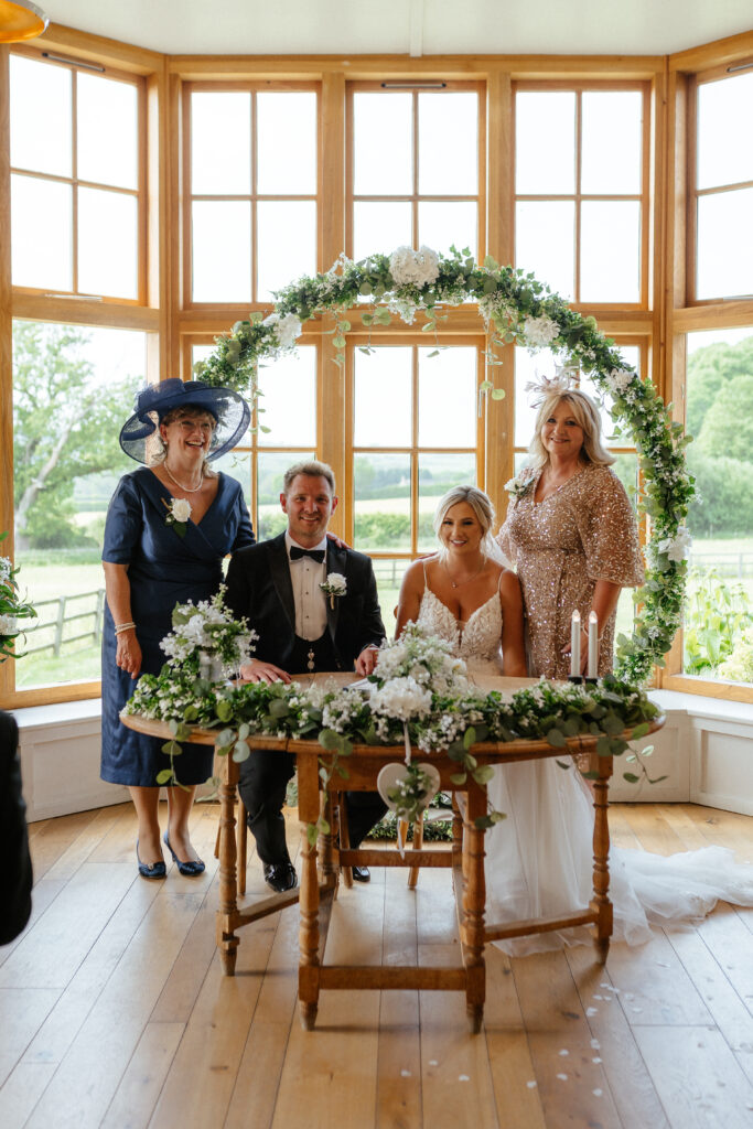Wedding Ceremony at Hyde House by Cotswolds wedding photographer