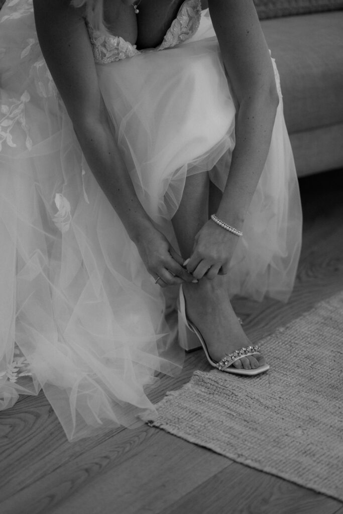 Bridal prep at Hyde House Cotswolds Wedding Venue