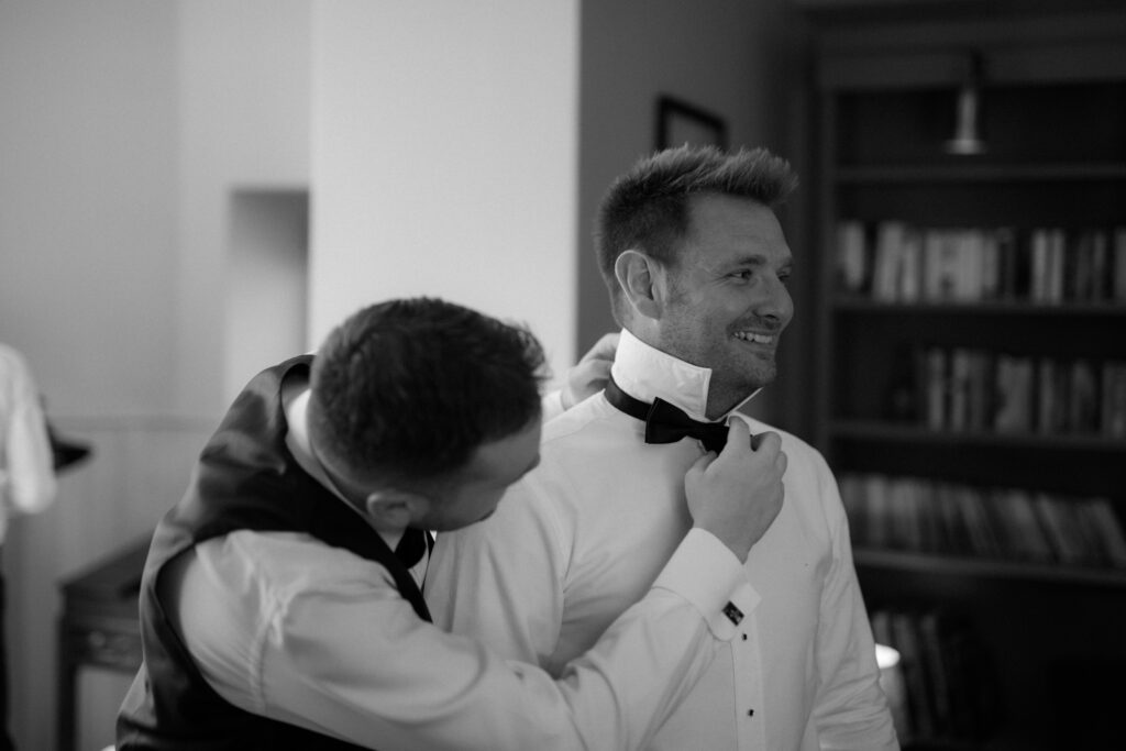 Bridal prep at Hyde House Cotswolds Wedding Venue