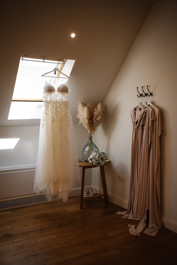 Bridal prep at Hyde House Cotswolds Wedding Venue