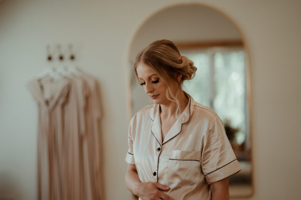 Bridal prep at Hyde House Cotswolds Wedding Venue