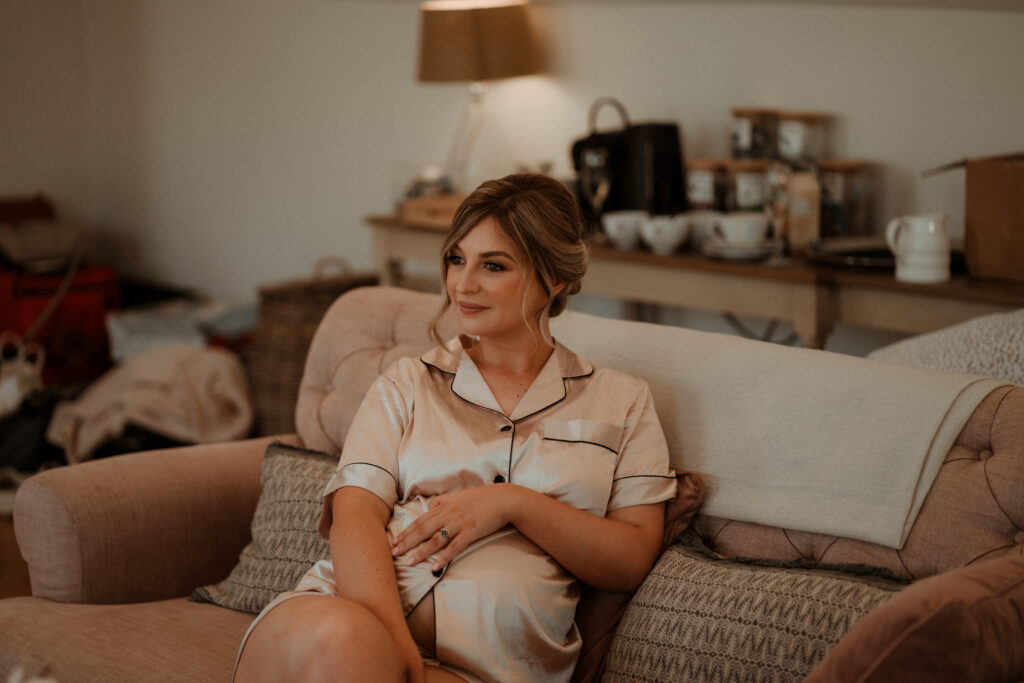 Bridal prep at Hyde House Cotswolds Wedding Venue