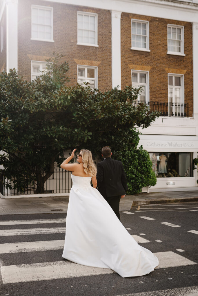 Wedding Couple Portraits in Chelsea and Kensington by London Elopement Photographer