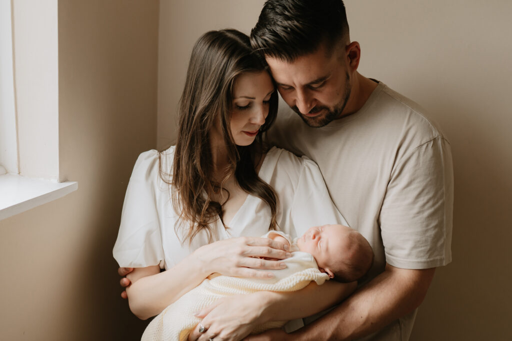 Sleeping Newborn Baby at In Home Newborn Photoshoot