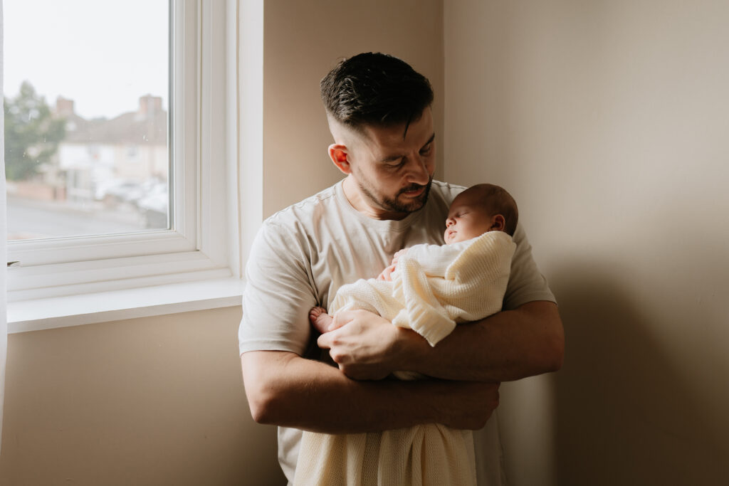 Sleeping Newborn Baby at In Home Newborn Photoshoot