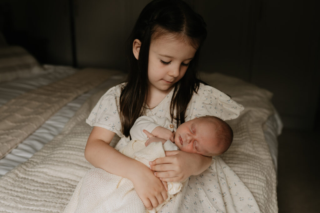 Sleeping Newborn Baby at In Home Newborn Photoshoot