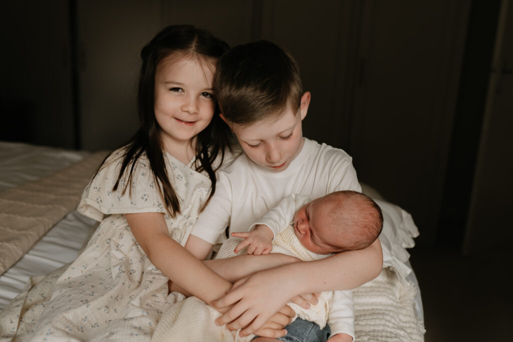 Sleeping Newborn Baby at In Home Newborn Photoshoot