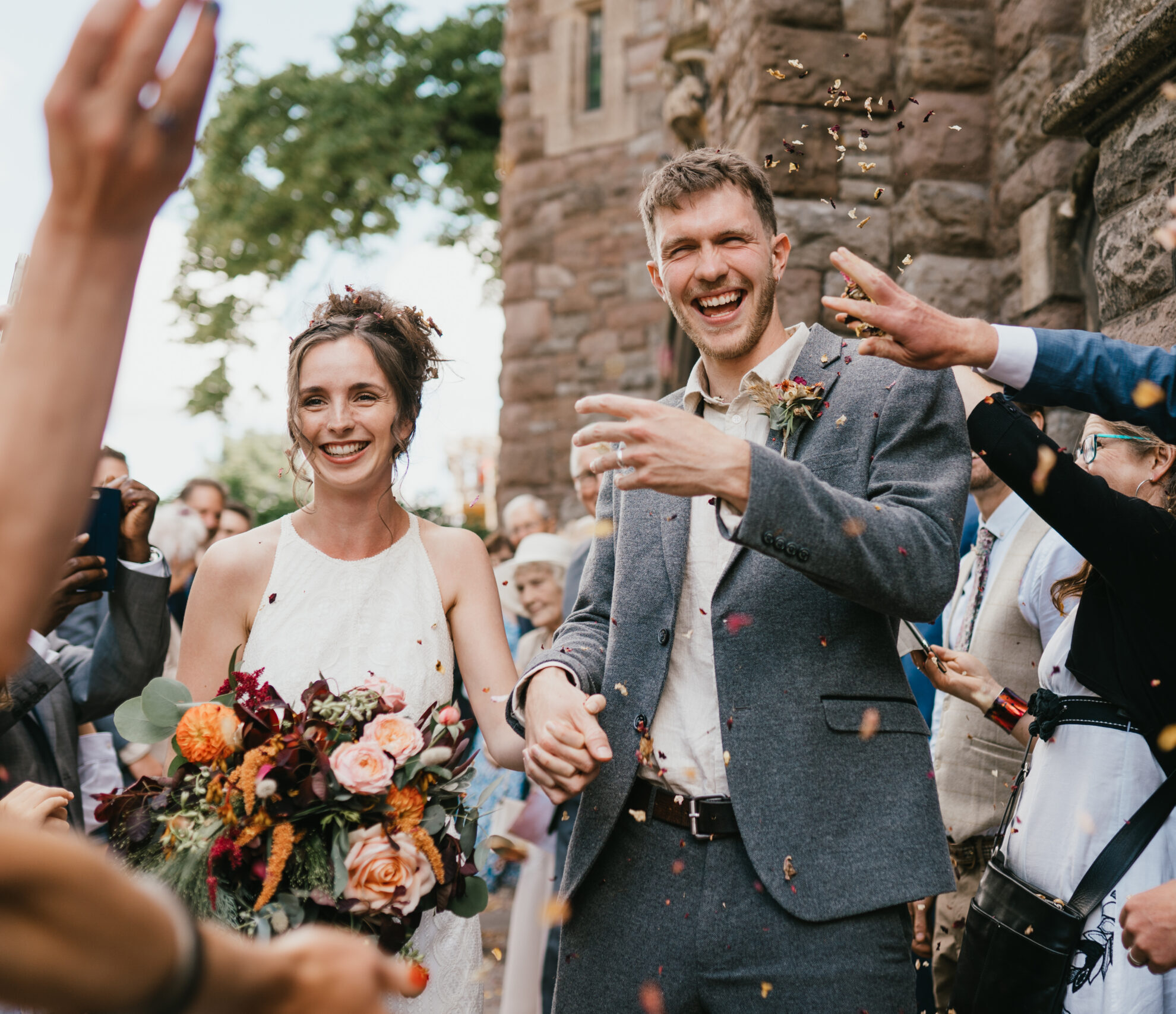 Bristol wedding confetti photos