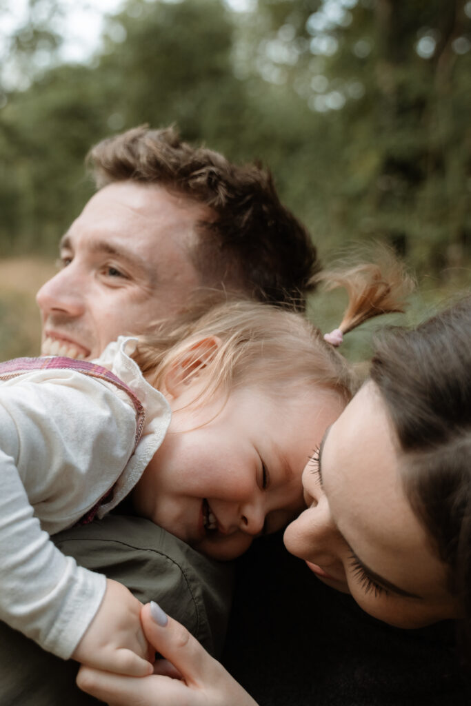 Family Photoshoot with Worcester Newborn Photographer at Tiddesley Wood