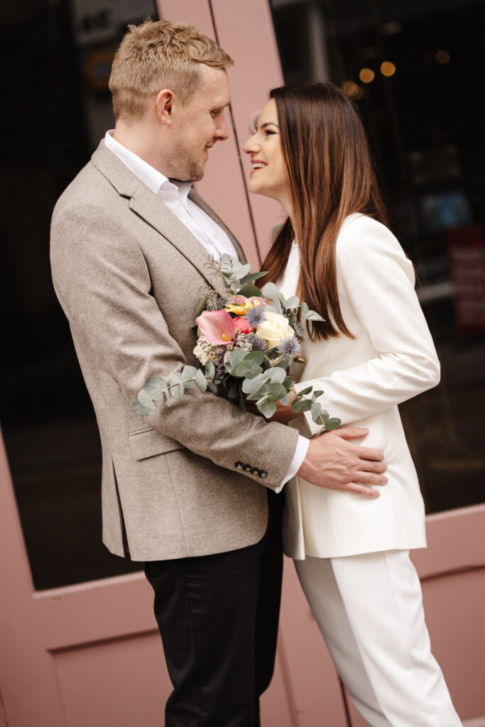 Worcester Wedding Couple Portraits at the Shambles