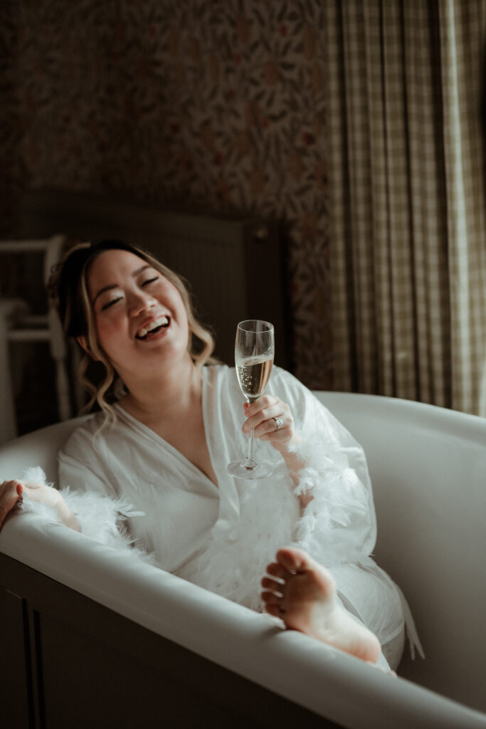 Elcott Park wedding photography with bridal prep in main suite