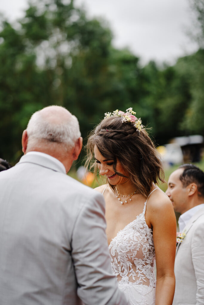 Elmbridge Farm wedding outdoor ceremony photos