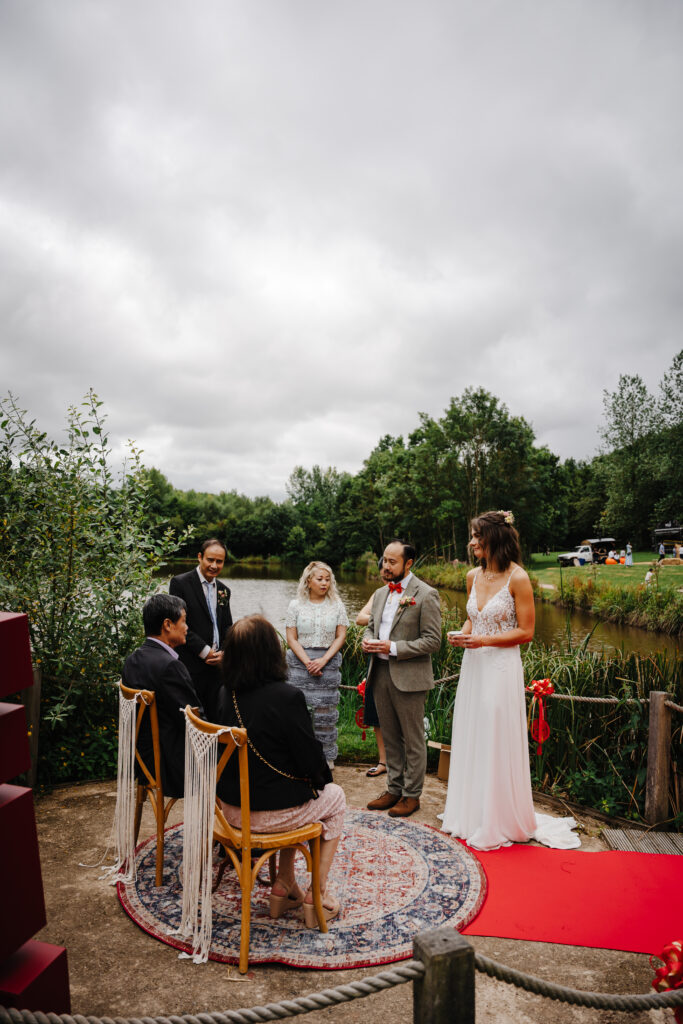 Elmbridge Farm wedding outdoor ceremony photos