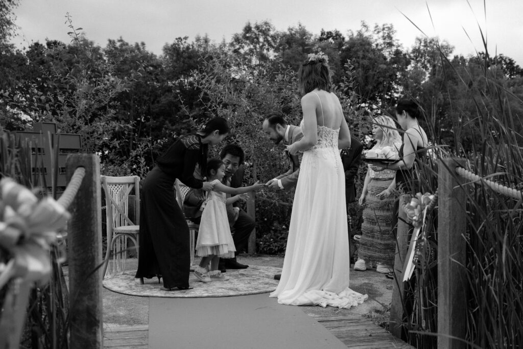 Elmbridge Farm wedding outdoor ceremony photos