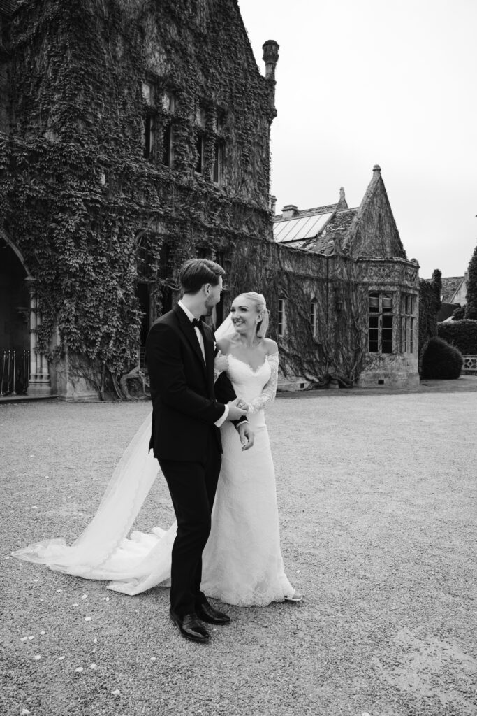 Couple Portraits at Manor by the Lake by Cotswolds Wedding Photographer