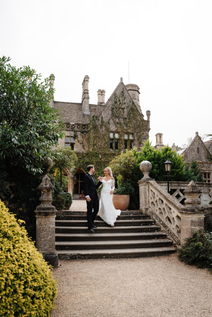 Couple Portraits at Manor by the Lake by Cotswolds Wedding Photographer