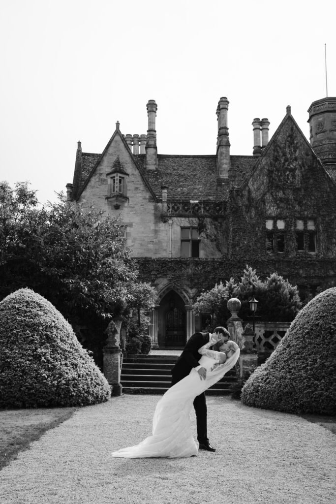 Couple Portraits at Manor by the Lake by Cotswolds Wedding Photographer