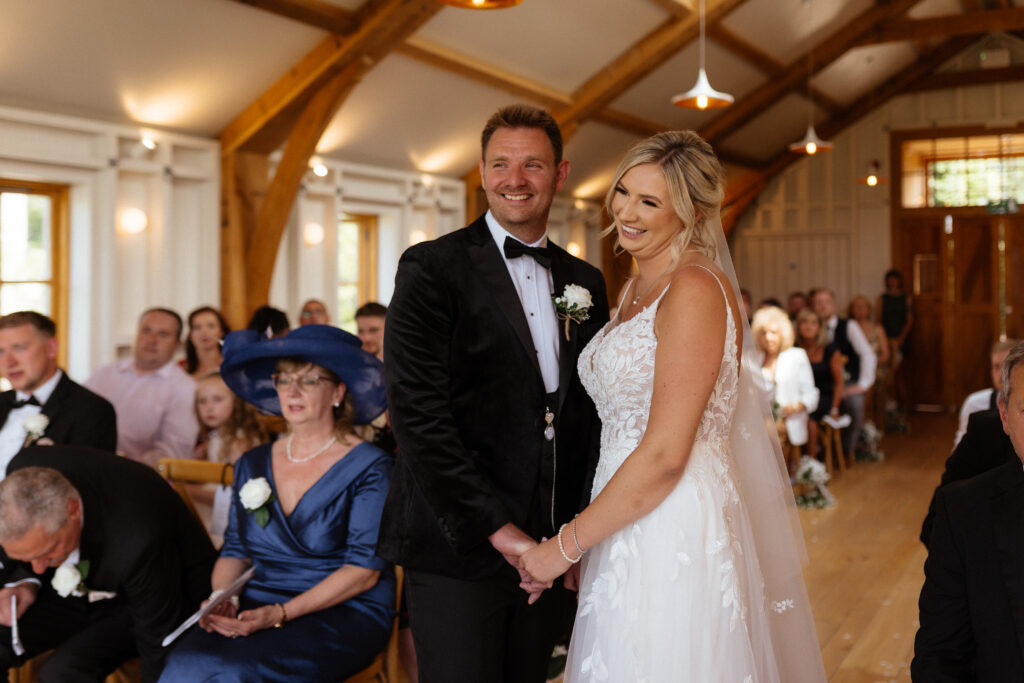 wedding ceremony at the grange at hyde house by Cotswolds wedding photographer Grace Dove Photography