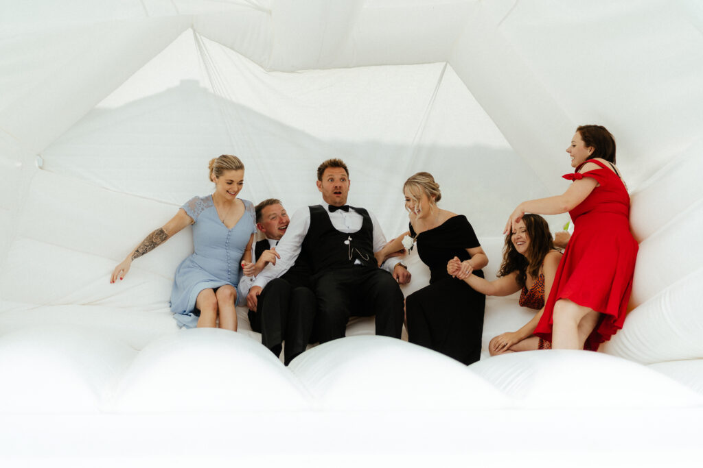 Wedding reception space at hyde house by Cotswolds wedding photographer