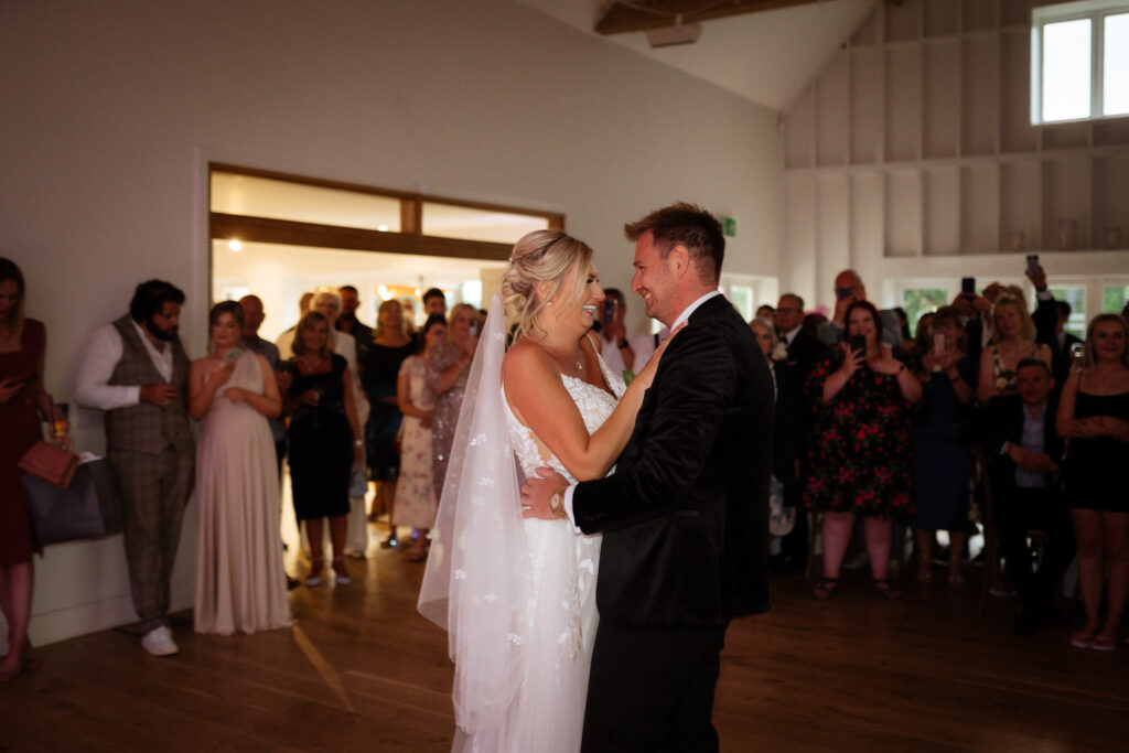 Wedding reception space at hyde house by Cotswolds wedding photographer