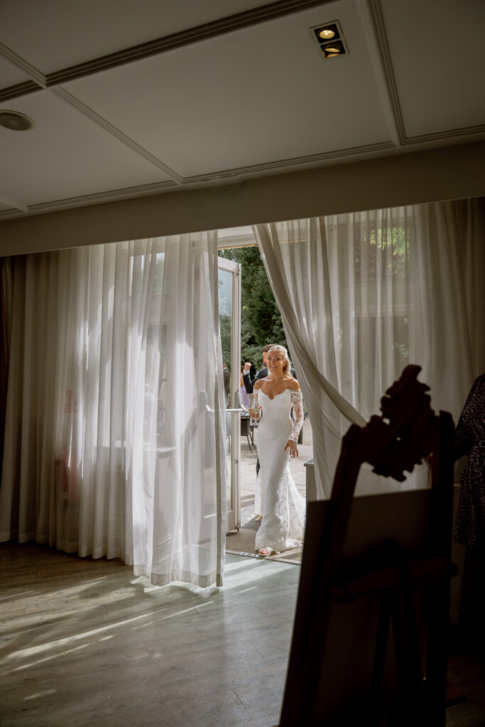 Manor by the Lake wedding reception in the ballroom photos by Cotswolds wedding photographer