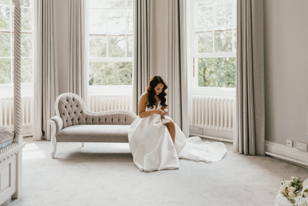 Eastington Park bridal portrait by Cotswolds wedding photographer