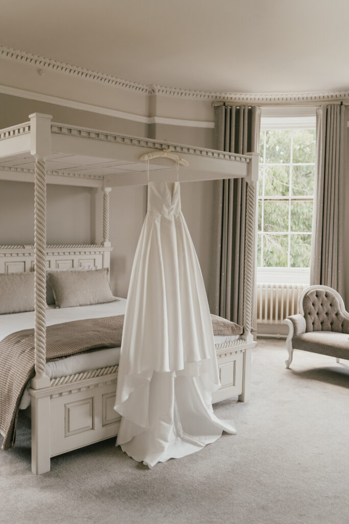Eastington Park bridal portrait space by Cotswolds wedding photographer