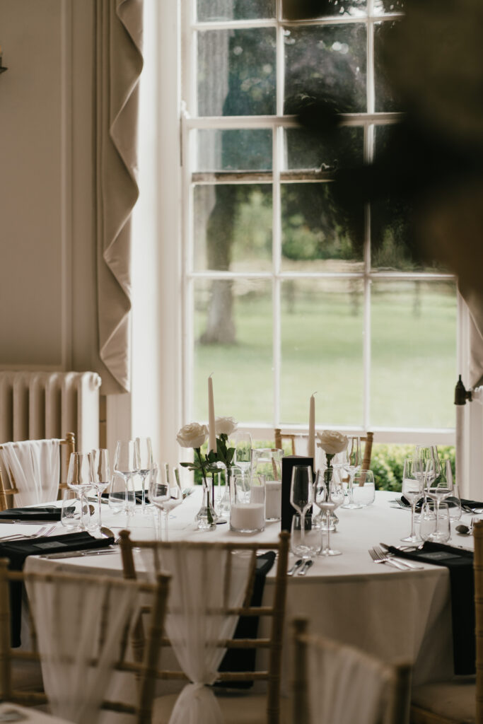 The ballroom at Eastington Park by Cotswolds wedding photographer