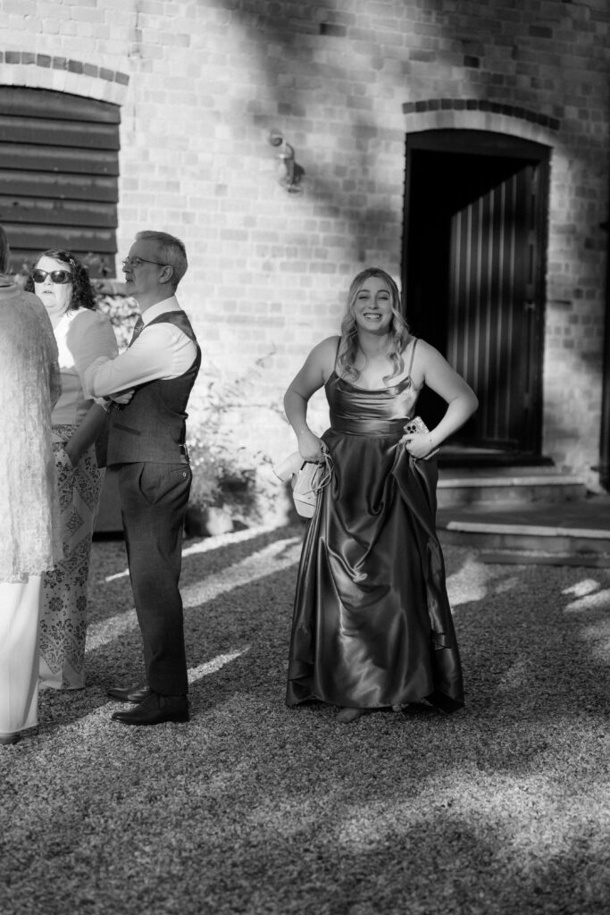 evening cocktail hour photos at Barns and yard worcestershire wedding venue