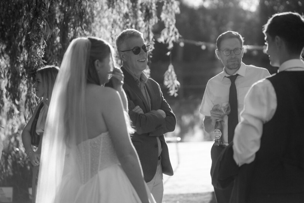 evening cocktail hour photos at Barns and yard worcestershire wedding venue