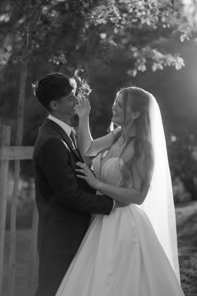 evening cocktail hour photos at Barns and yard worcestershire wedding venue