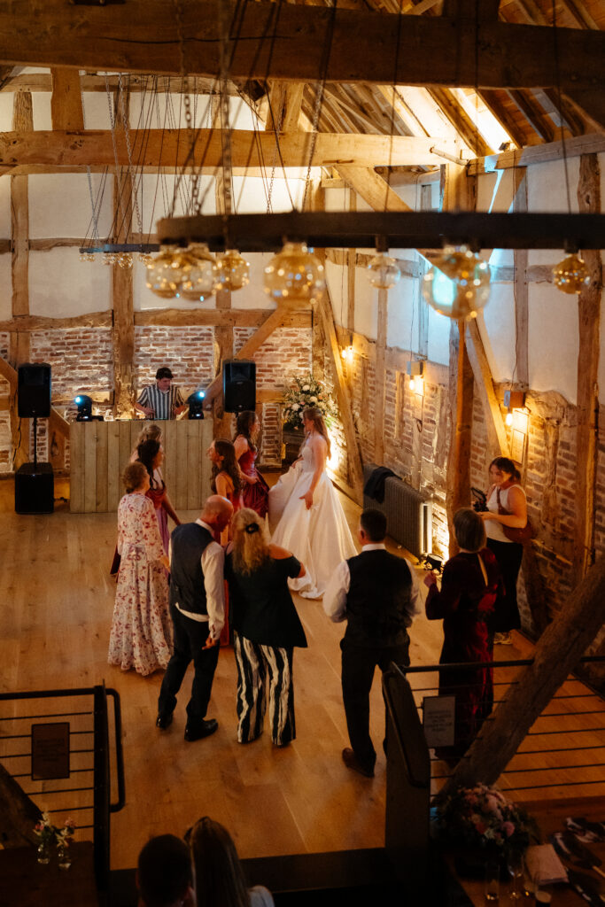 Barns and yard wedding dancefloor photos