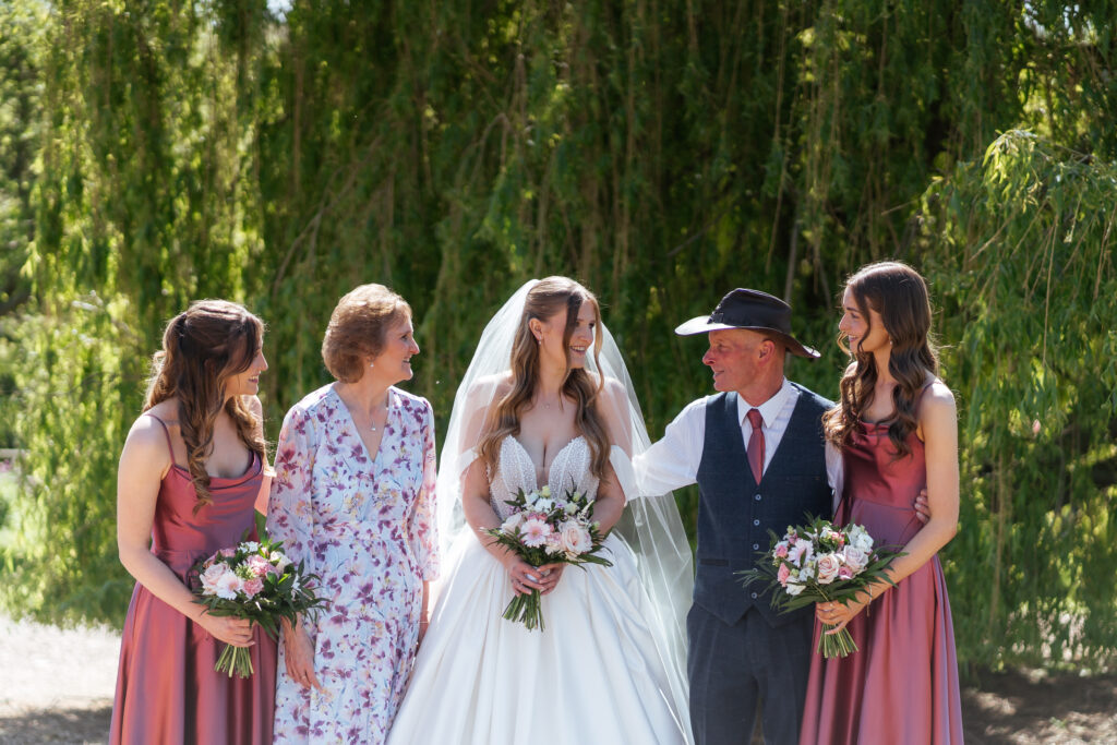 bridal prep at home for barns & yard wedding in summer