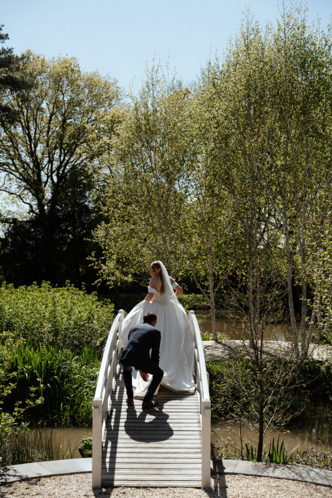 Private wedding vows at Barns & Yard wedding venue on the jetty