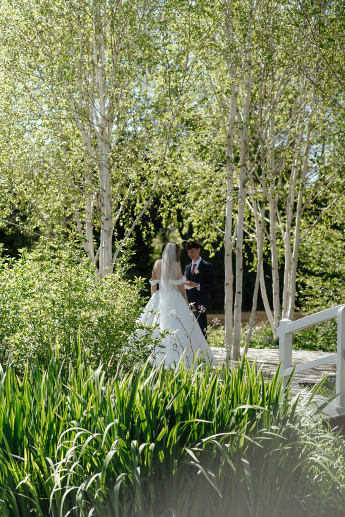Private wedding vows at Barns & Yard wedding venue on the jetty