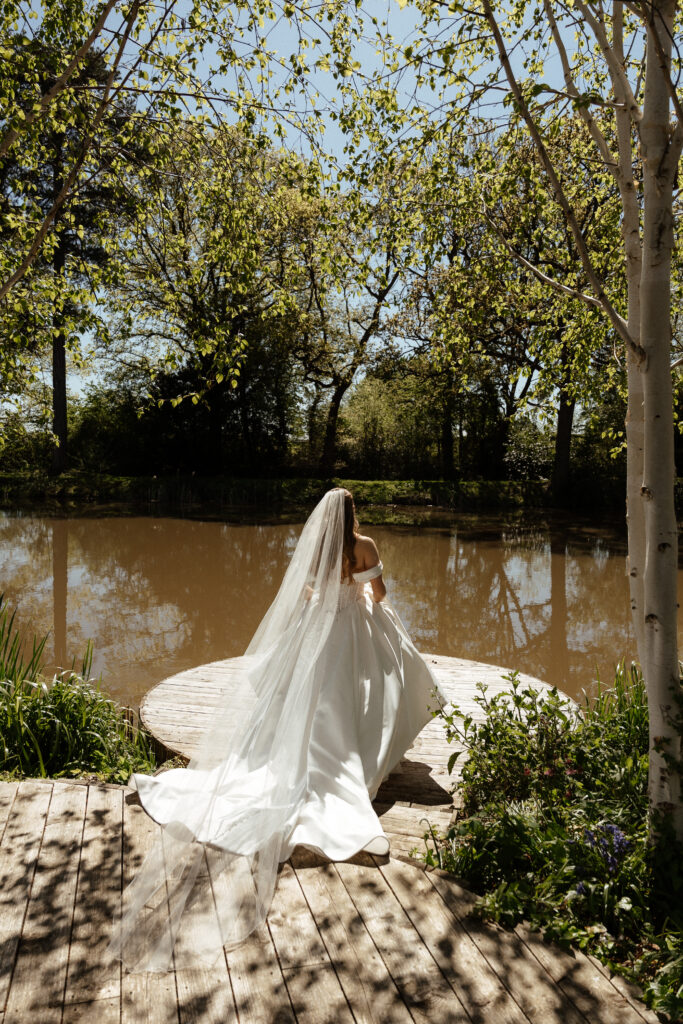 Private wedding vows at Barns & Yard wedding venue on the jetty