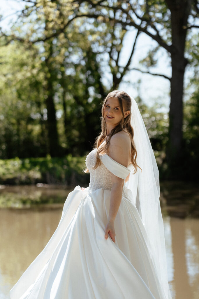 Private wedding vows at Barns & Yard wedding venue on the jetty