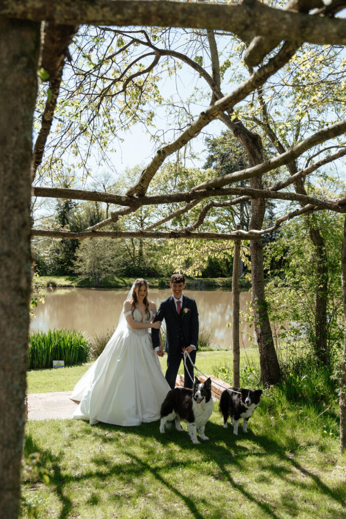 Private wedding vows at Barns & Yard wedding venue on the jetty