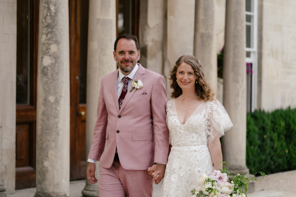 cocktail hour at Eastington park by Cotswolds wedding photographer