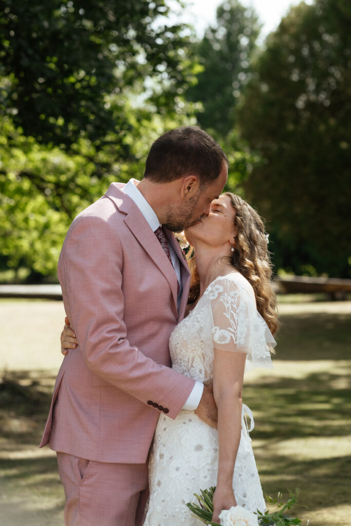 couple portraits at eastington park  by cotswolds wedding photographer