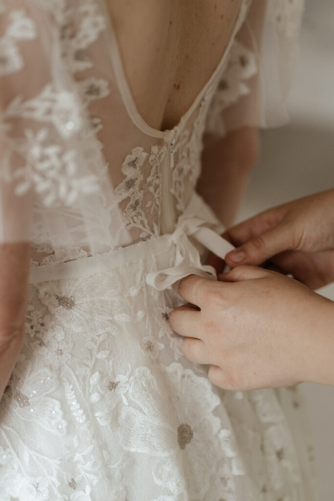 Bridal prep at Eastington park by Cotswolds wedding photographer