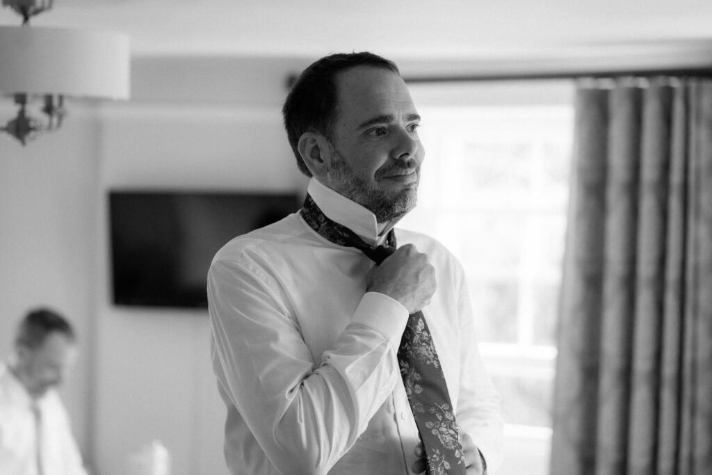 Bridal prep at Eastington park by Cotswolds wedding photographer