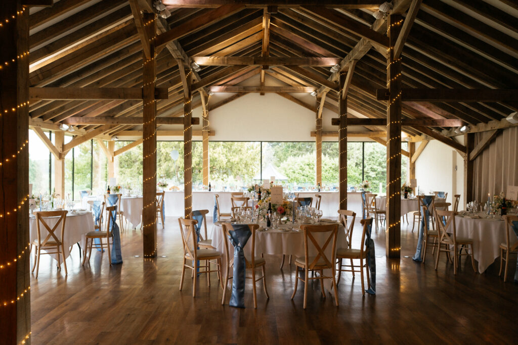 Wedding Reception reveal at Bredenbury Court Barns by Hereford Wedding Photographer