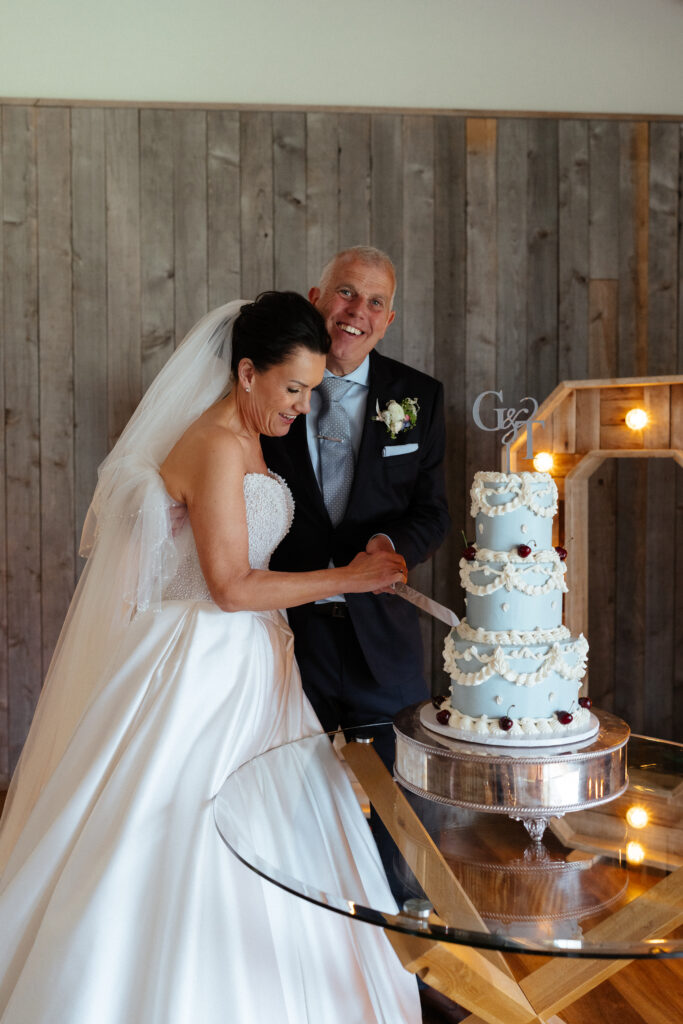 Wedding Reception reveal at Bredenbury Court Barns by Hereford Wedding Photographer